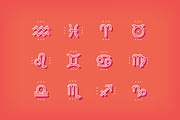 Thin line zodiac icons set, an Icon by painterr (Thumbnail 3 of 3)