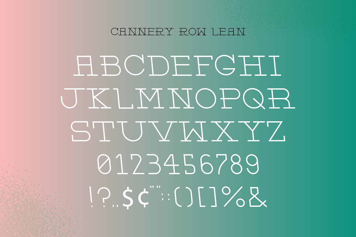 Cannery Row Slab Serif Display Font, a Slab Serif Font by Holt510 (Photo 4 of 11)