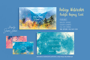 Realistic Watercolor Business Card