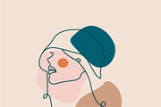 Outline portraits of ladies. Vector, a Decorative Illustration by Mary P (Thumbnail 3 of 5)