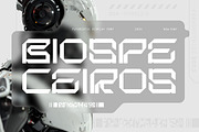 Biospe Ceiros - Futuristic Typeface, a Serif Font by Imoodev (Thumbnail 1 of 6)