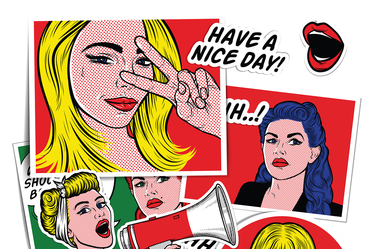 Pop art sticker pack, an Object Graphic by verywell