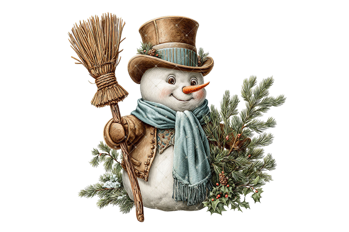 Cozy Snowman Clipart JPG, an Illustration by Memories By Lea (Photo 13 of 17)