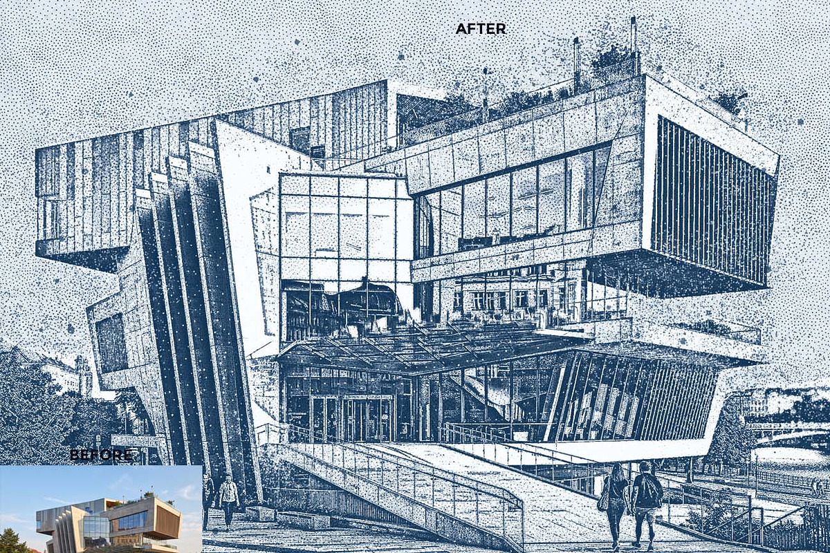Stipple Ink Artist FX Ps Action, an Action Add-On by Studio Retouch (Photo 9 of 12)