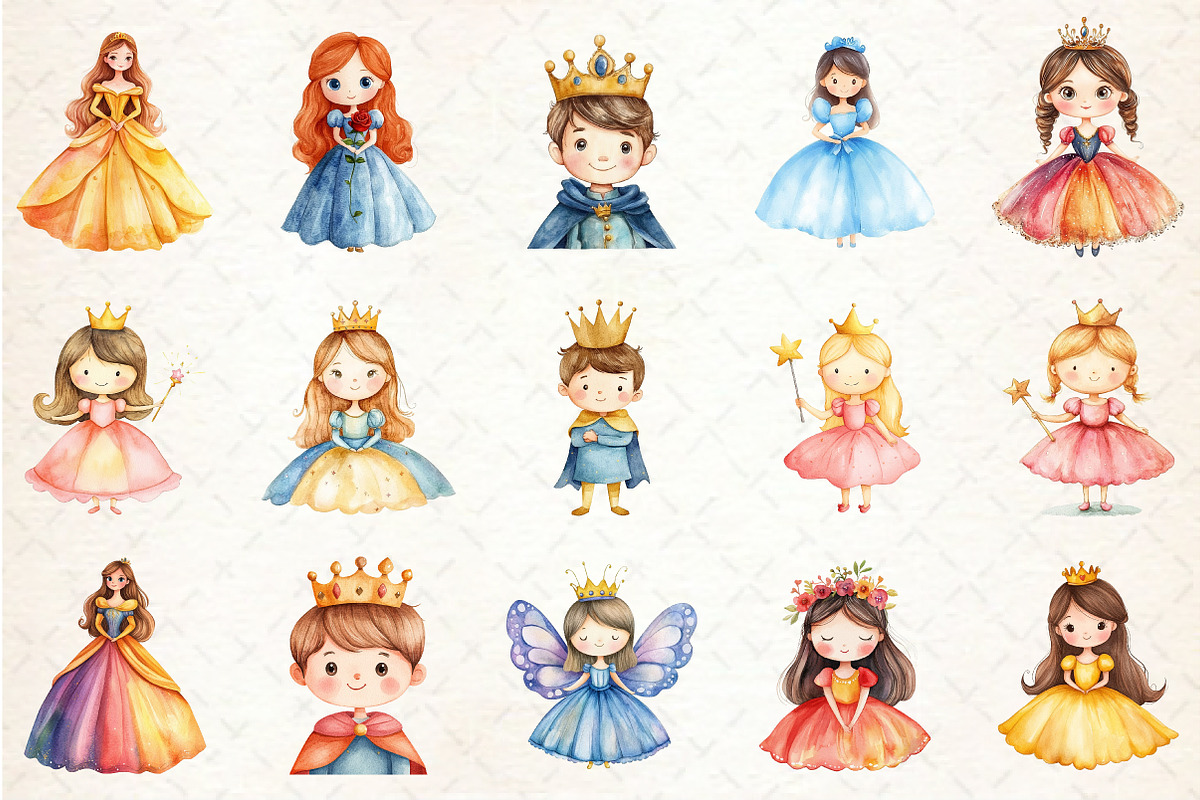Princess and Prince Clipart, an Illustration by Rose Art (Photo 2 of 4)