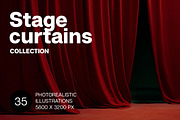 Stage Curtains. Collection, a Decorative Illustration by Handmadefont (Thumbnail 1 of 10)