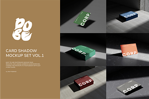 Card Shadow Mockup Set - Vol 1, a Product Mockup by DOBE Studio
