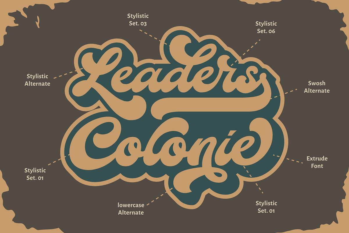 The Auratype | Retro Layered Font, a Script Font by Auratype (Photo 9 of 15)