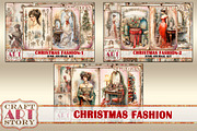 Vintage Christmas Fashion-1, a Person Illustration by CraftArtStory (Thumbnail 6 of 8)