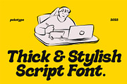 Pagion - Bold Stylish Script Font, a Script Font by Pekotype (Thumbnail 2 of 16)