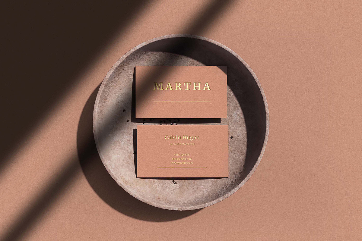 Martha || Business Card Mockup, a Product Mockup by JafarNation (Photo 4 of 6)