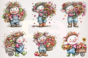 Cute Autumn Pig Clipart Bundle, a Transportation Illustration by Digital Artistic99 (Thumbnail 2 of 9)