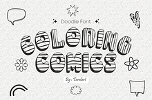 COLORING COMICS- Playful Doodle Font