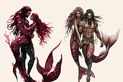 DEEP SEA LOVERS CLIPART PACK, a Person Illustration by Daring Digies (Thumbnail 4 of 9)