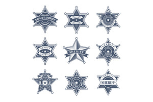 Security Sheriff Badges. Police