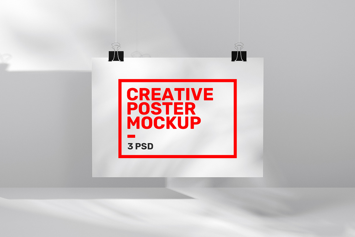 Creative Poster Mockup, an Advertising Mockup by Traint (Photo 1 of 7)