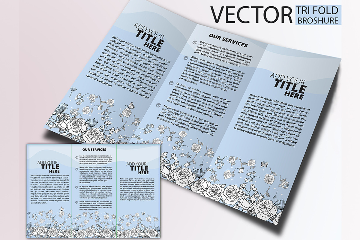 Tri Fold Broshure, Floral, a Brochure Template by El-Studio (Photo 2 of 2)