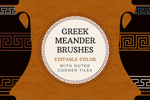 Editable Greek Meander Brushes