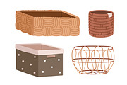 Modern wicker woven baskets set, an Object Illustration by Good Studio (Thumbnail 3 of 7)