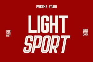 Light Sport - Sport Sans Font, a Sans Serif Font by Pandeka Studio