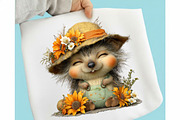 Whimsical Summer Hedgehog Clipart, a Seasonal Illustration by designcity5 (Thumbnail 3 of 5)