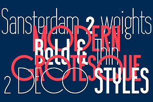 Sansterdam 4 Fonts Pack