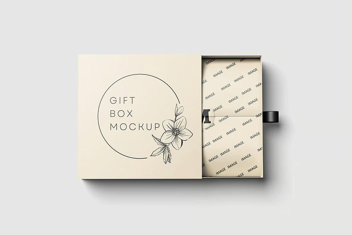 Gift Box Mockup, a Packaging Mockup by Hubzway (Photo 2 of 7)