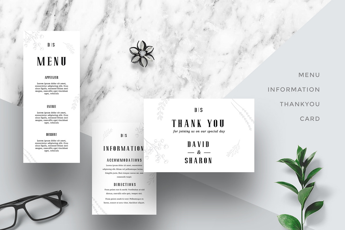 Minimal Wedding Invitation Suite, an Invitation Template by Creativestoree (Photo 5 of 5)