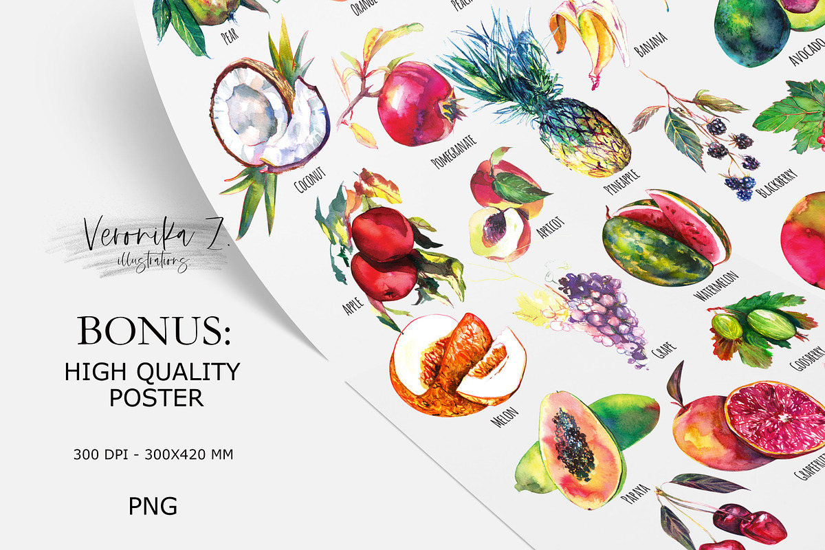 Fruits and berries games, a Food Illustration by ArtSpotVeronika (Photo 4 of 5)