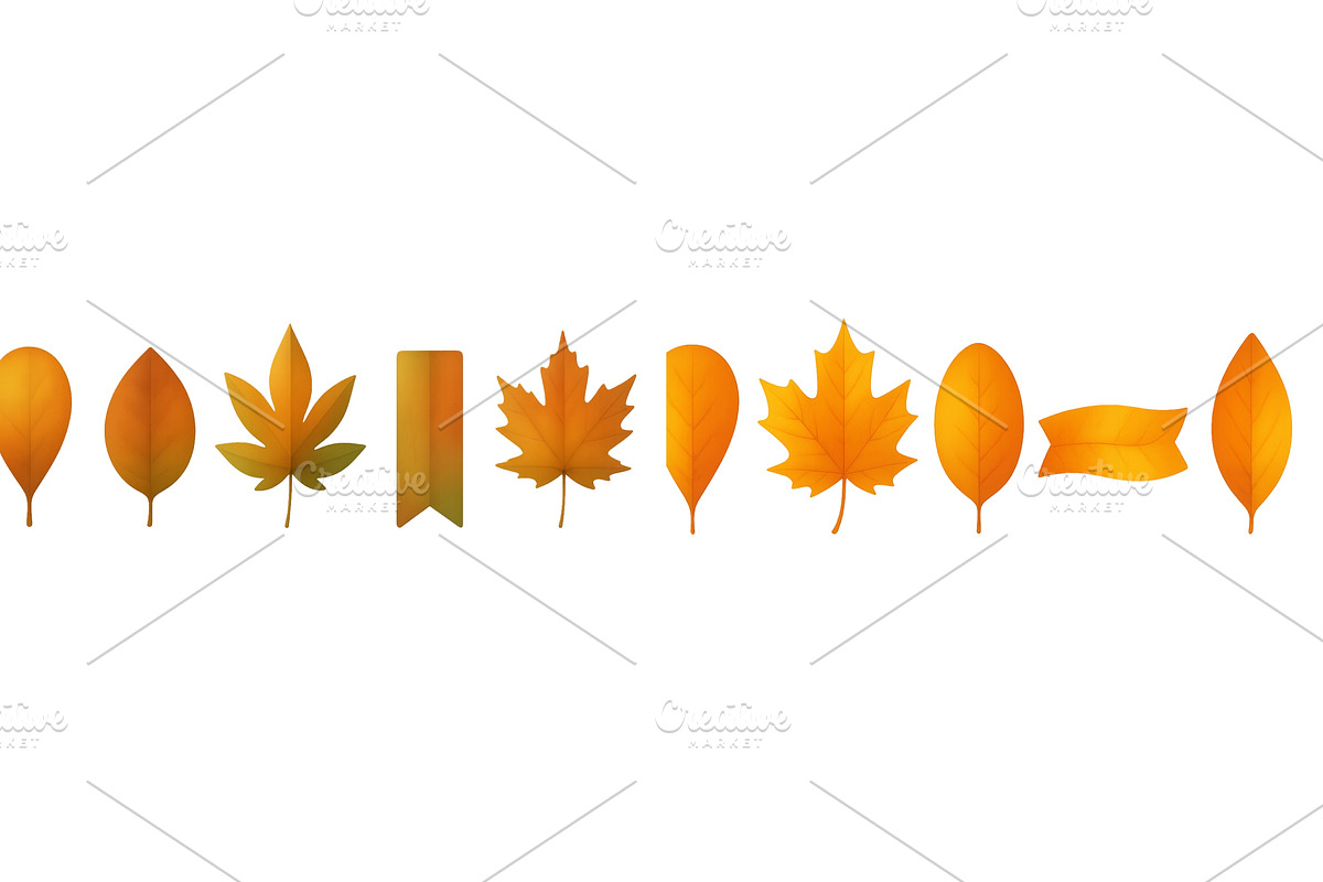 Colorful autumn leaves in various, an Illustration by ZinetroN
