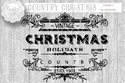 Vintage Country Christmas SVG files, an Illustration by SparkalDesigns (Thumbnail 2 of 2)