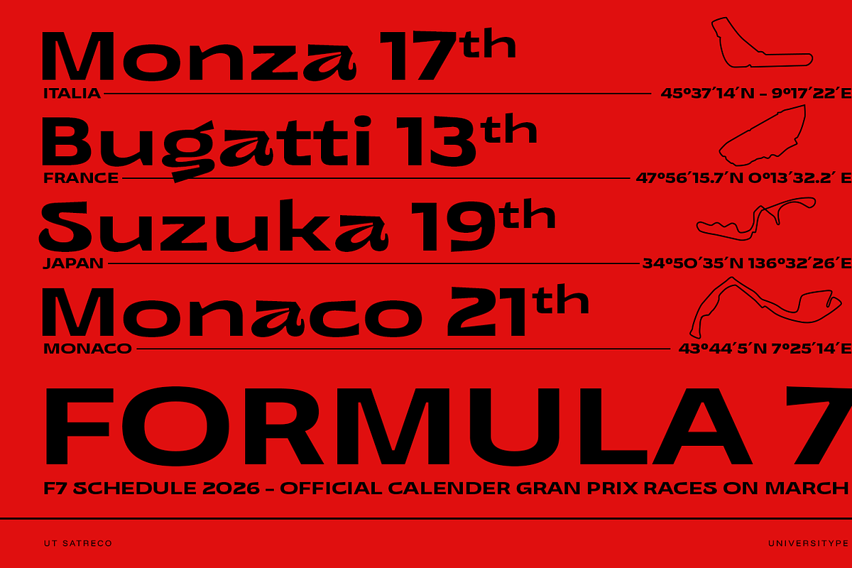 UT Satreco - A Stylish Expanded Sans, a Sans Serif Font by Universitype (Photo 3 of 12)