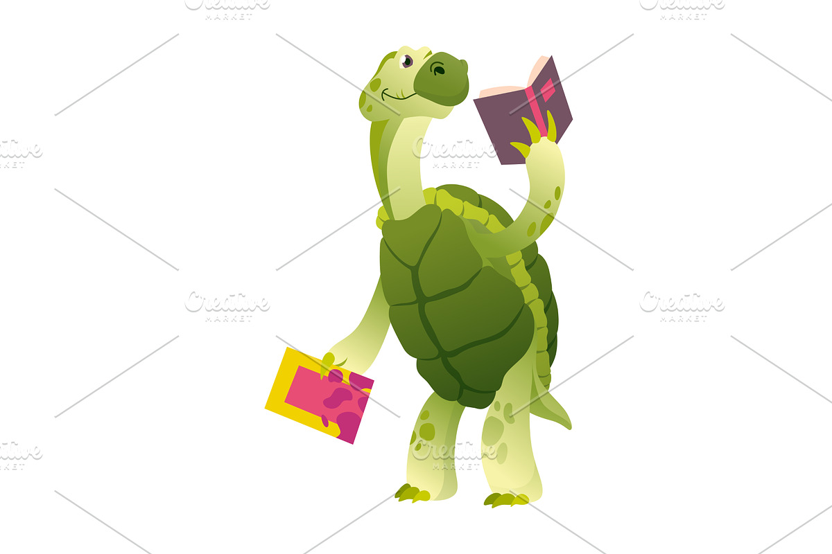 Animal reading book and studying, an Object Illustration by the8monkey