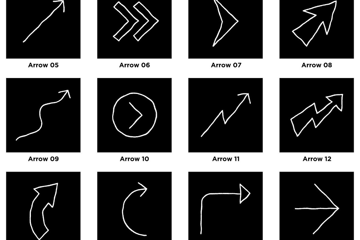 Jittery Doodle Arrows Video Pack, a Background Graphic by Enchanted Studios (Photo 3 of 5)