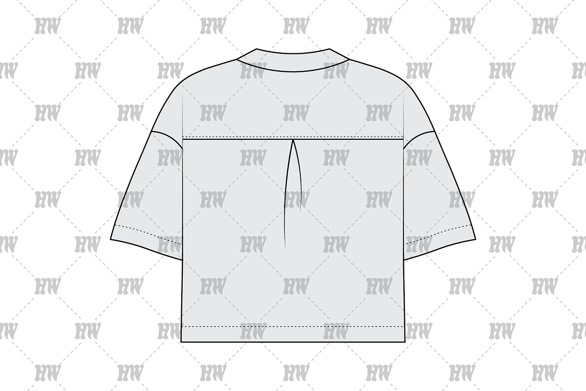 Open Collar Top Fashion Flat, a Shirt Mockup by haydenwentworth (Photo 3 of 3)