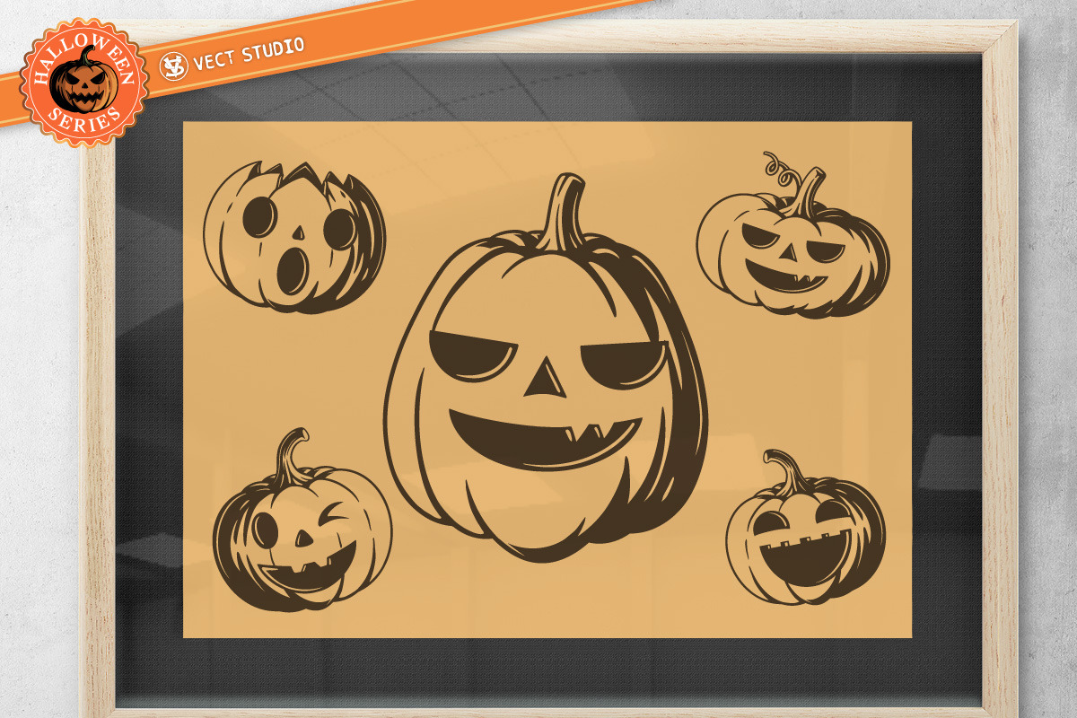 32 Halloween Pumpkin Stamp Brushes, a Brush Add-On by vectstudio (Photo 5 of 10)