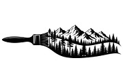 Nature Landscape Paintbrush Design B, an Illustration by Designs_River (Thumbnail 27 of 31)