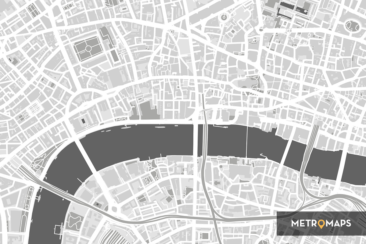 London Map – Pale Mono, an Illustration by MetroMaps (Photo 2 of 3)
