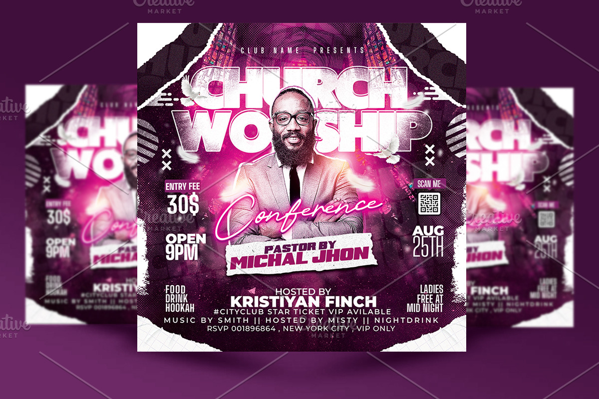 Church Flyer Template, a Flyer Template by RTXdesinger99 (Photo 1 of 3)