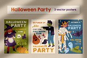 Halloween party poster designs set, a Seasonal Illustration by Good Studio (Thumbnail 1 of 4)