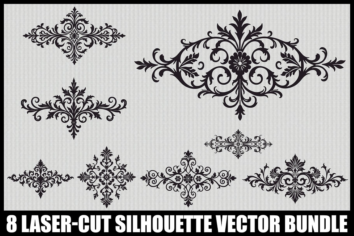 Elegant Laser Cut Ornament Bundle, an Illustration by Designs_River (Photo 1 of 9)