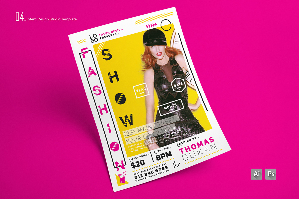Fashion Show Flyer, a Flyer Template by Totem Design Studio (Photo 4 of 5)