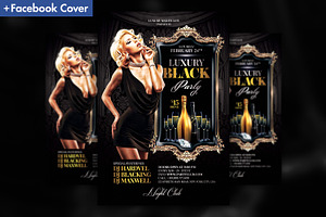 Luxury Night Party Flyer Template, a Flyer Template by Hyperpix Productions