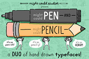 Might Could Pen + Pencil Font Duo, a Sans Serif Font by Might Could Studios (Thumbnail 1 of 6)
