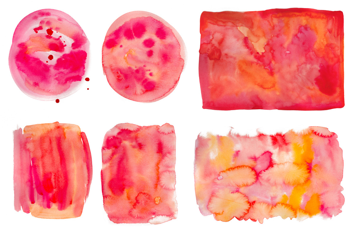 Big set of watercolor backgrounds preview 4