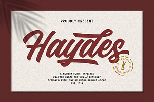 Haydes Script Font