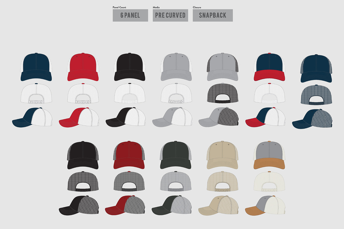 Hat Template - 6 Panel Hat, a Hat Mockup by Template Haven (Photo 9 of 11)