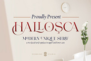 Hallosca Serif Typeface, a Serif Font by Godbless Studio (Thumbnail 1 of 16)