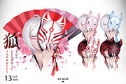 Japanese Demon Fox, a Decorative Illustration by Ekaterina Glazkova (Thumbnail 2 of 6)