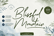 Blissful Mountain, a Handwritten Font by Letterhanna Studio (Thumbnail 1 of 13)